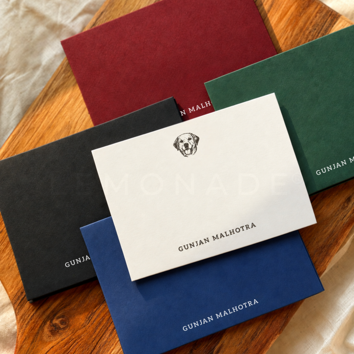 Personalised Notecard & Envelope Set | Pet Illustration