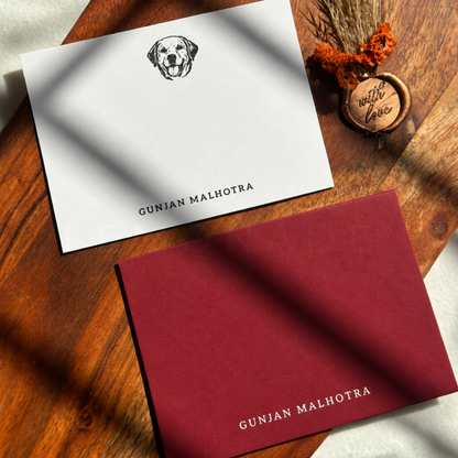 Personalised Notecard & Envelope Set | Pet Illustration