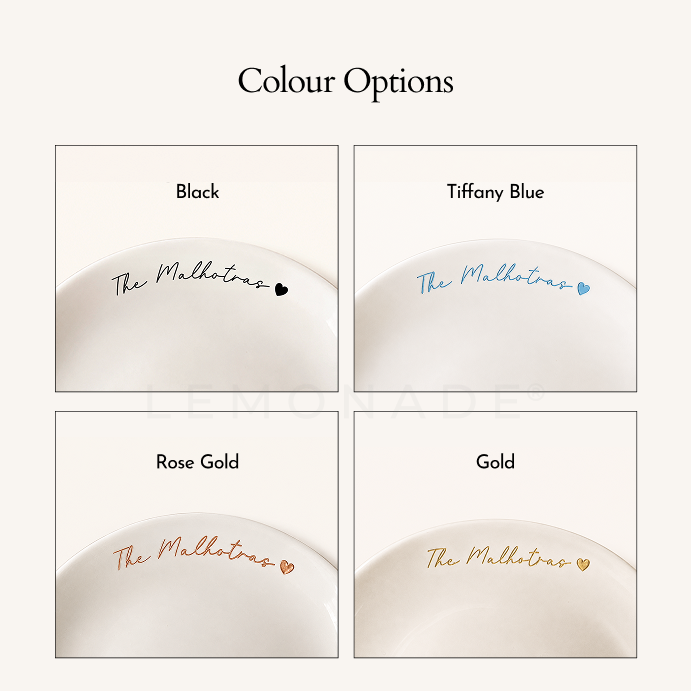 Personalized Classic Plate for Dining and Gifting
