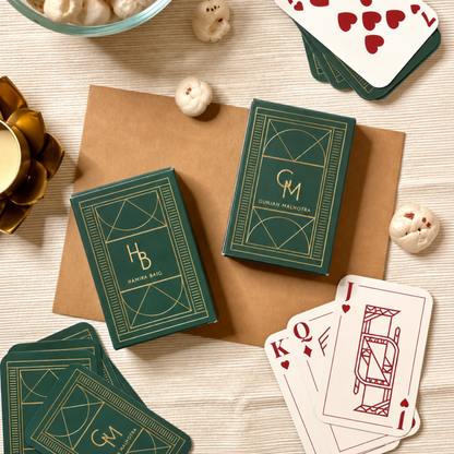 Personalized Gold Printed Playing Cards – Ace