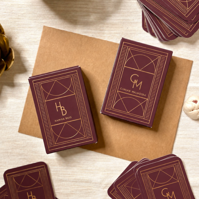 Personalized Gold Printed Playing Cards – Ace