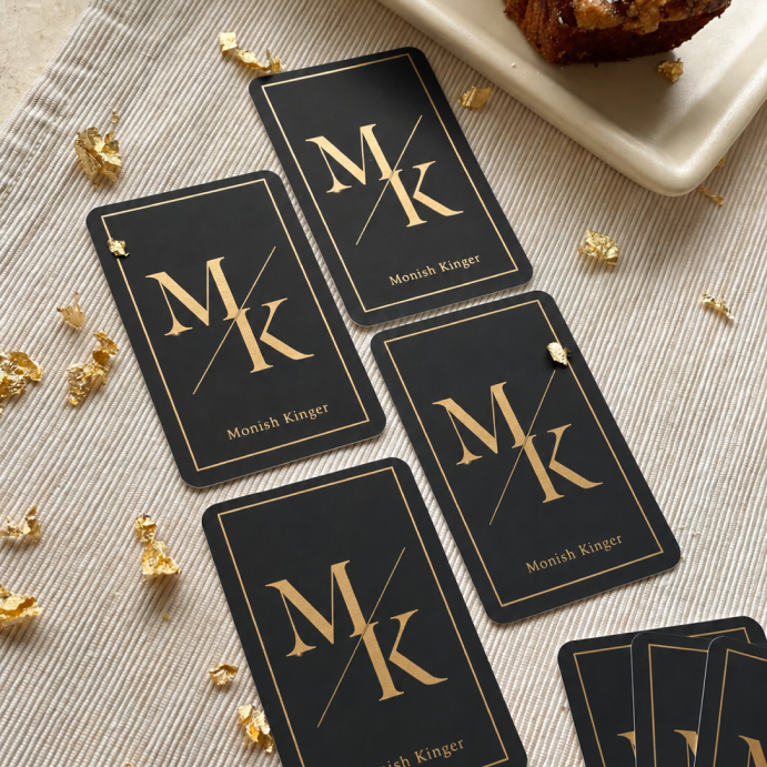 Personalized Gold Playing Cards Matte Finish | Initial
