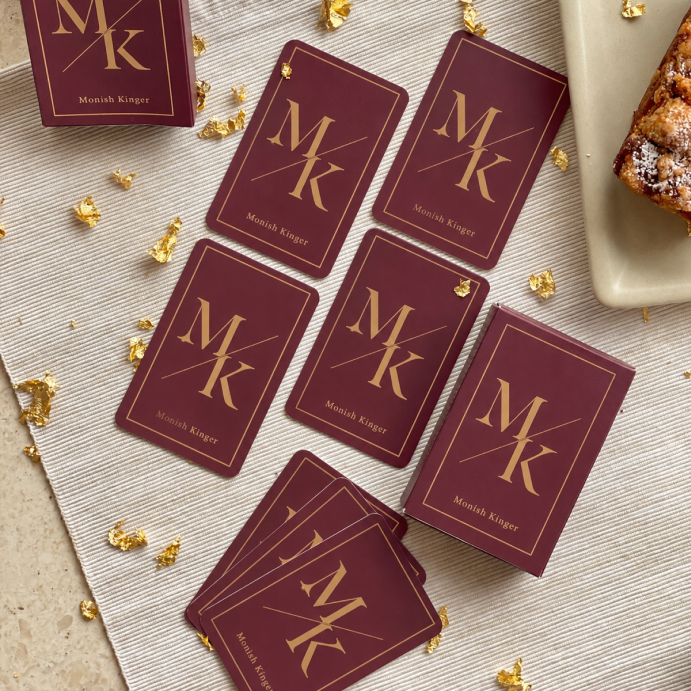 Personalized Gold Playing Cards Matte Finish | Initial