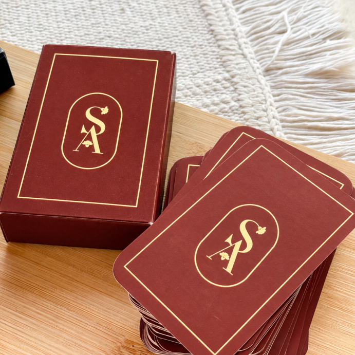 Personalized Gold Playing Cards Matte Finish | Logo