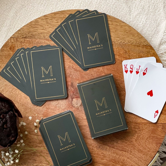 Personalized Gold Playing Cards Matte Finish | Monogram