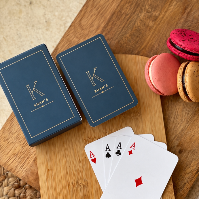 Personalized Gold Playing Cards Matte Finish | Monogram