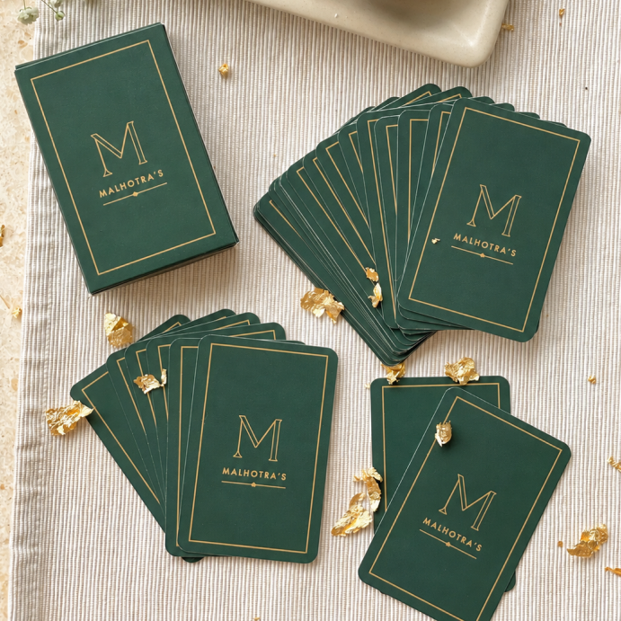 Personalized Gold Playing Cards Matte Finish | Monogram
