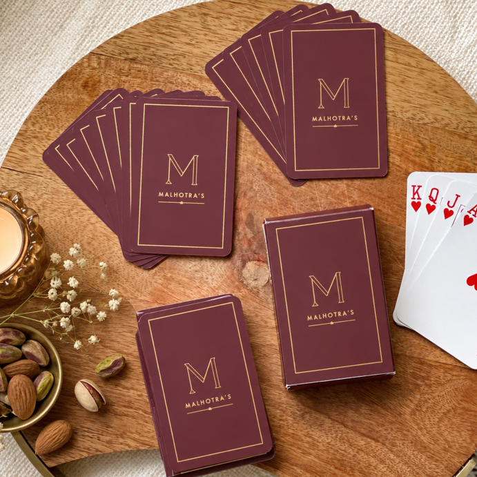 Personalized Gold Playing Cards Matte Finish | Monogram