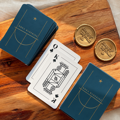 Personalized Gold Printed Playing Cards – Matte Finish – Stellar