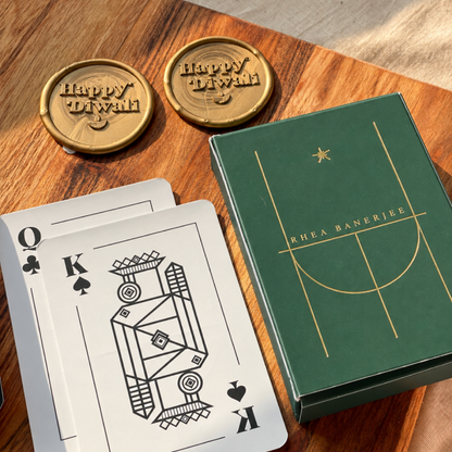 Personalized Gold Printed Playing Cards – Matte Finish – Stellar