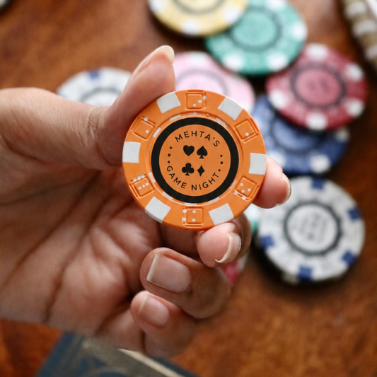 Personalized Poker Set with Cardboard Box- 100 Chips |  All In Aces Collection