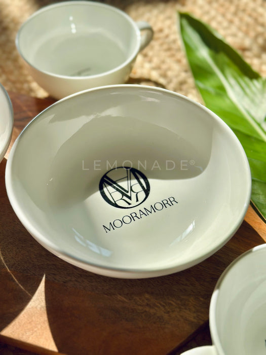 Close-up of personalized ramen bowl and wooden chopsticks, perfect for gifting
