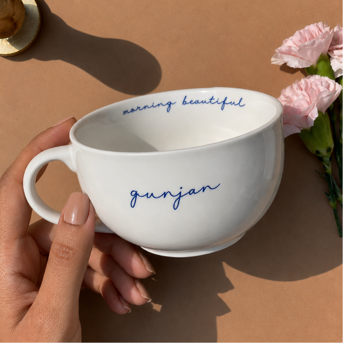 Personalized - Classic White Cappuccino Cup | Cappuccino Mug