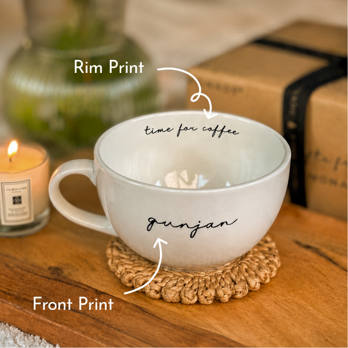 Personalized - Classic White Cappuccino Cup | Cappuccino Mug