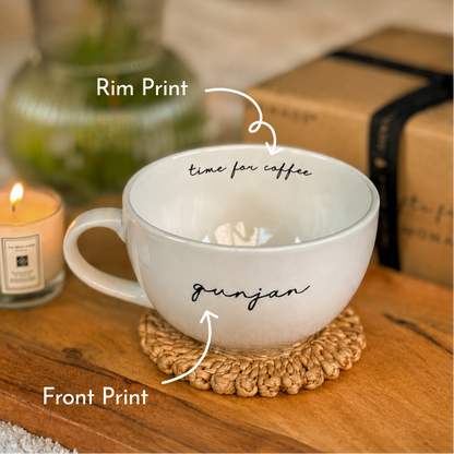 Personalized - Classic White Cappuccino Cup | Cappuccino Mug