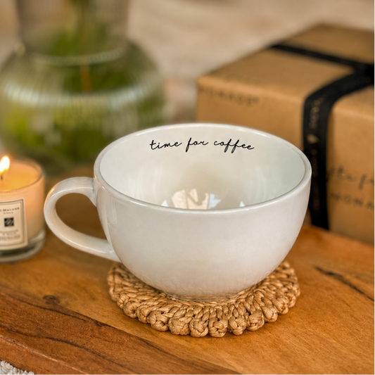 Personalized - Classic White Cappuccino Cup | Cappuccino Mug Rim Print