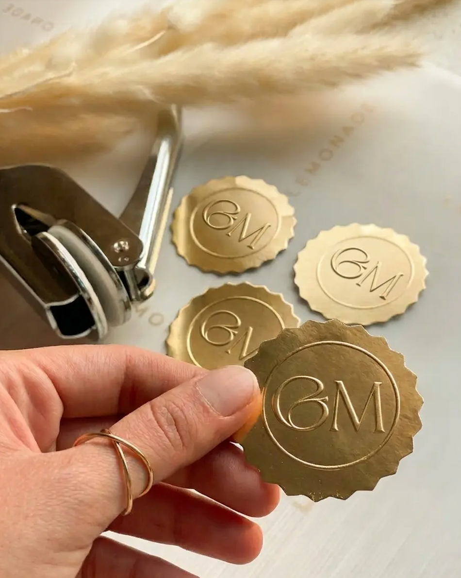 Personalized Paper Embosser Set - Initial