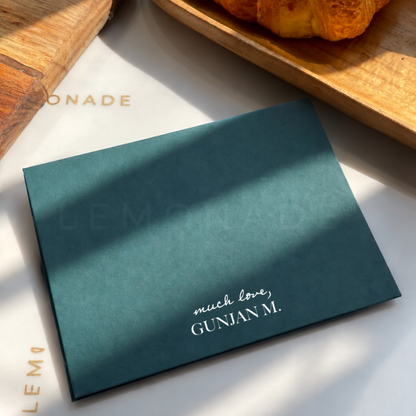 Personalised Gold Foil Notecard & Envelope Set | Season Greetings