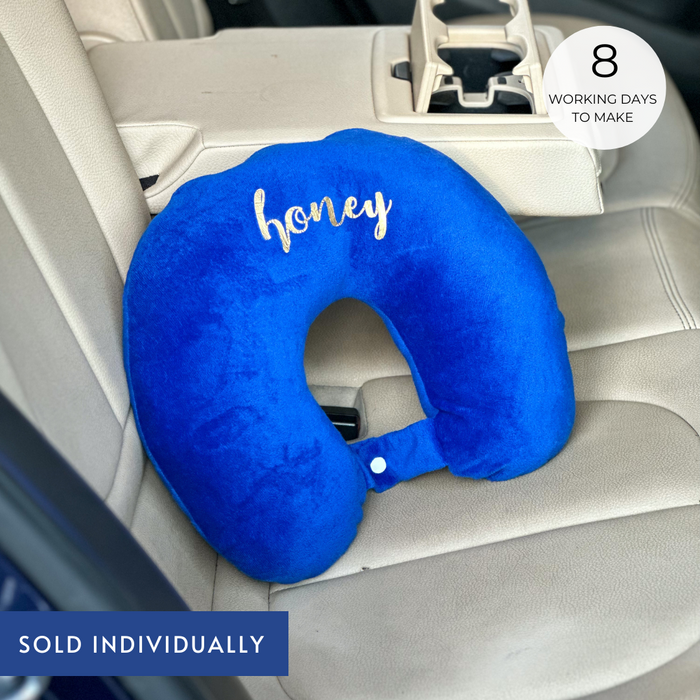 Personalized - Travel Pillow - Midnight Blue