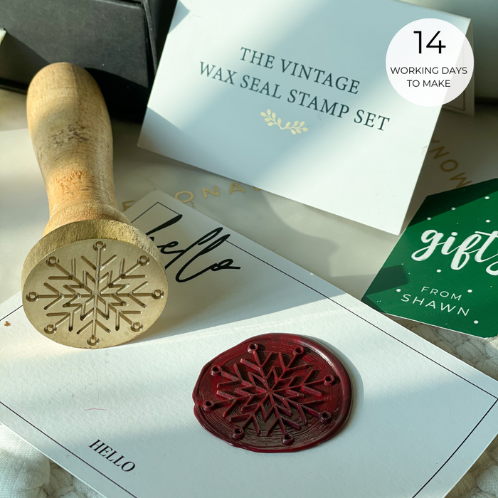 Wax Seal Stamp - Merry Christmas Snowflake