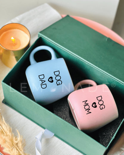 Pre-designed pastel couple mug set with gift box for anniversaries, weddings, and special occasions.