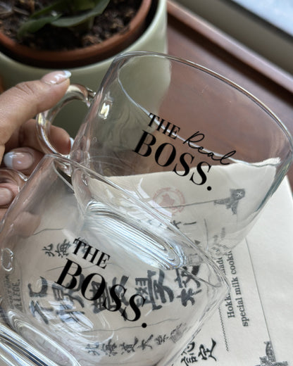 Pre-designed clear couple mug set with gift box for anniversaries, weddings, and special occasions.