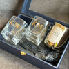 Personalized Whiskey Glasses , Personalized Candles, hamper Box 