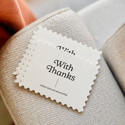 Personalised Notecard & Envelope Set | With Thanks