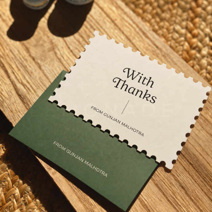 Personalised Notecard & Envelope Set | With Thanks