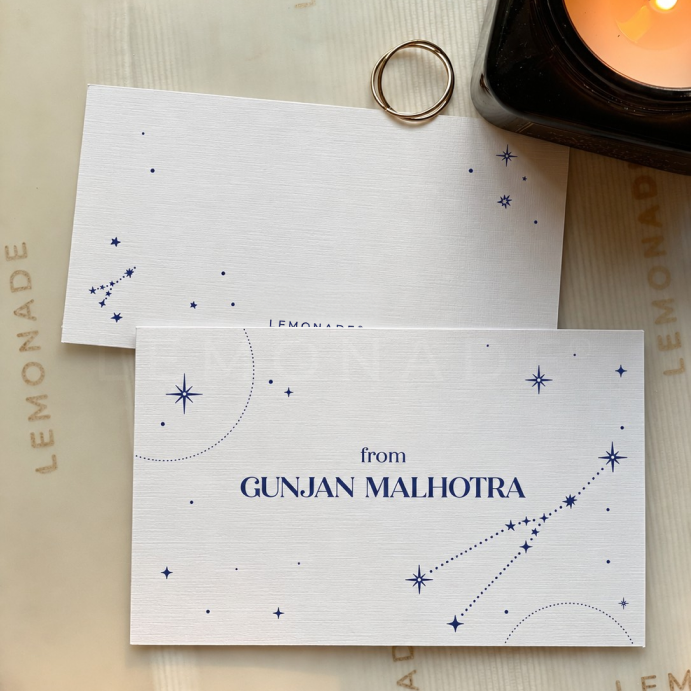 Personalised Notecard & Envelope Set | Zodiac Constellation