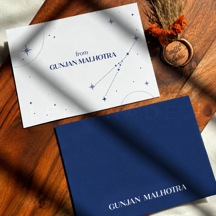 Personalised Notecard & Envelope Set | Zodiac Constellation