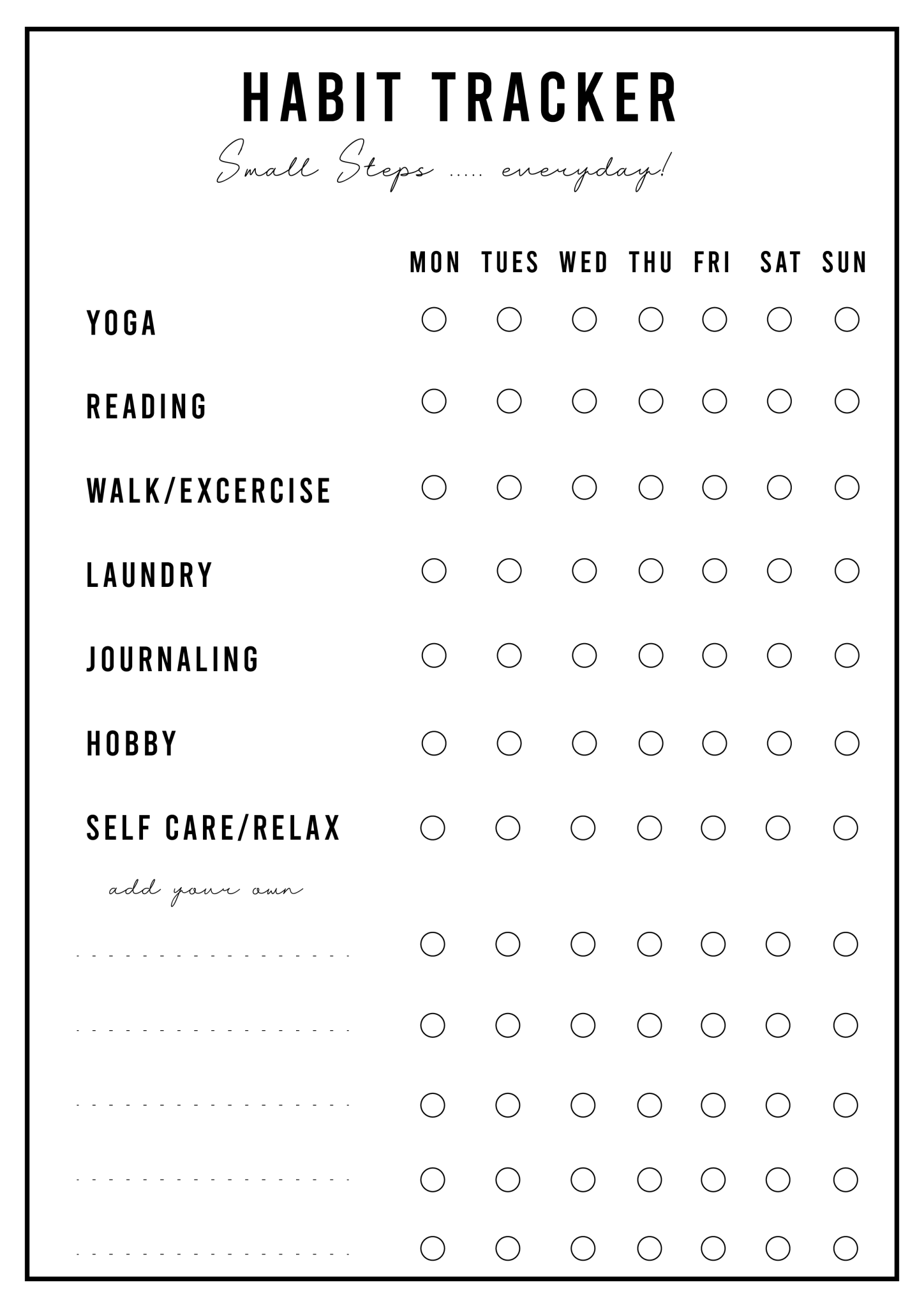 Digital Downloads - Habit Tracker - LemonadeDigital Downloads