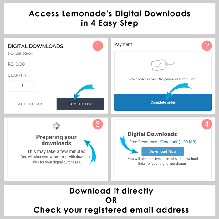 Digital Downloads - Monthly Planner - LemonadeDigital Downloads