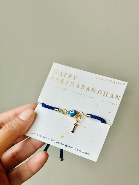 Personalized - Rakhi - Evil Eye - Mini With Initial - Sold Individually