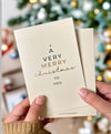 Gold Printed Greeting Cards - Very Merry Christmas - LemonadeStationery