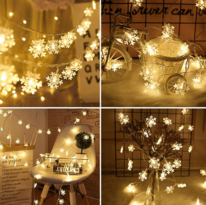 LED Christmas String Lights - Snowflake - LemonadeHome