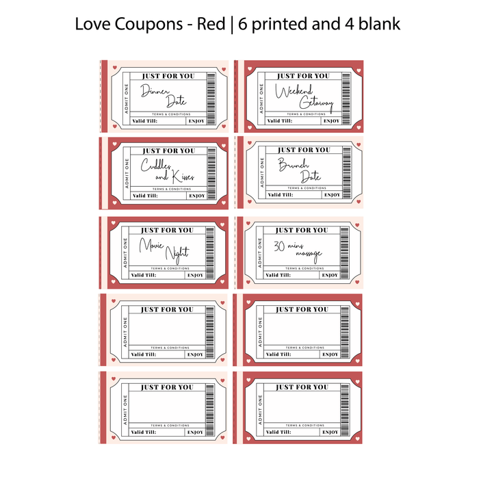 Love Coupons - Set of 2 - LemonadeStationery