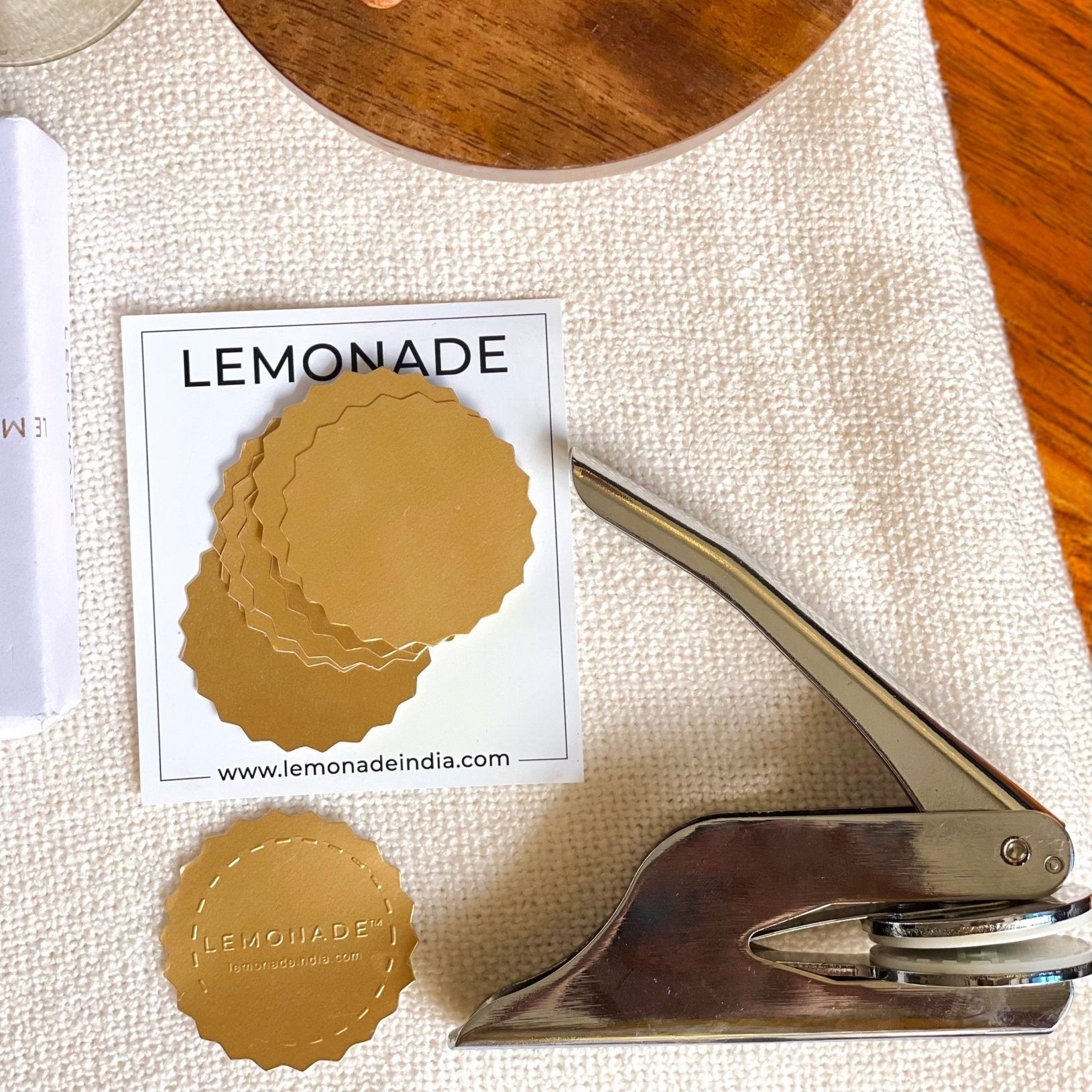 Emboss Gold Card Matte Gold Embossing Cards - Lemonade - Lemonade