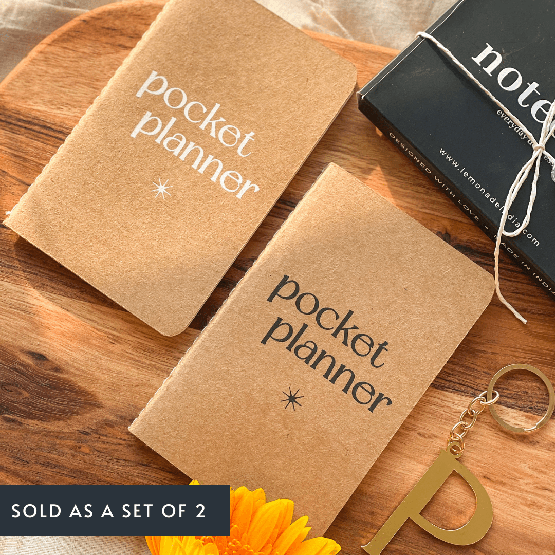 Mini Kraft Book - Pocket Planner - Set of 2 - LemonadeStationery