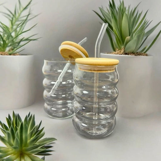 Non Personalized - Bubble Can Glass With Lid - LemonadeHome