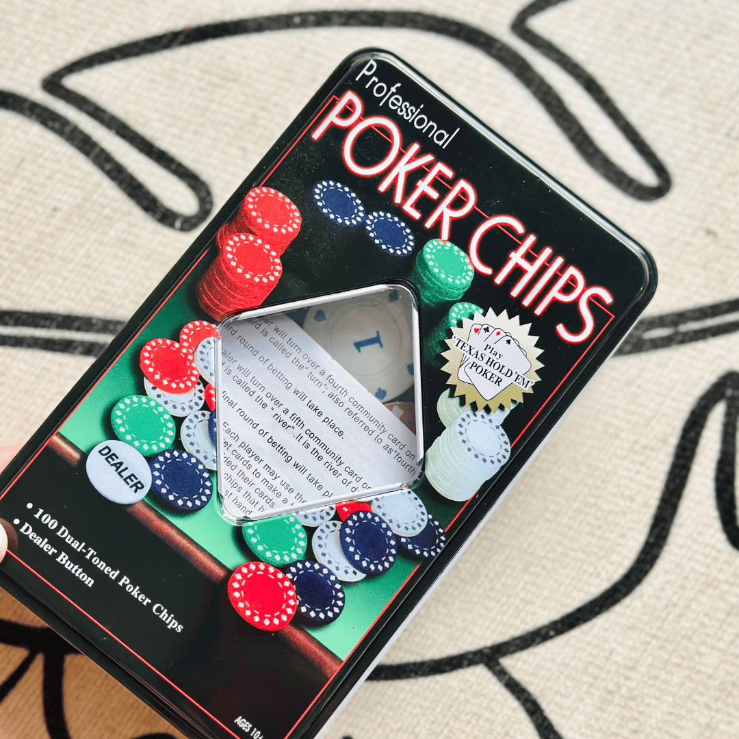 Non Personalized - Poker Set - 100 Chips with Tin Box - LemonadeLuxe Gifting