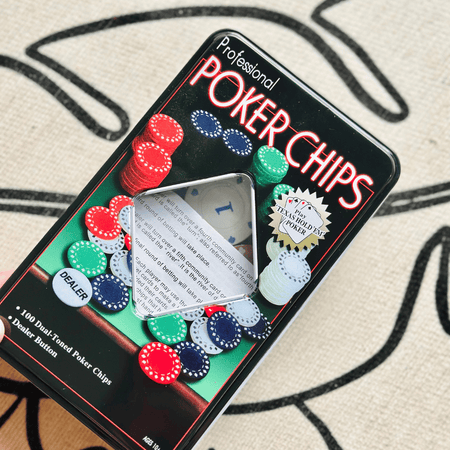 Non Personalized - Poker Set - 100 Chips with Tin Box - LemonadeLuxe Gifting