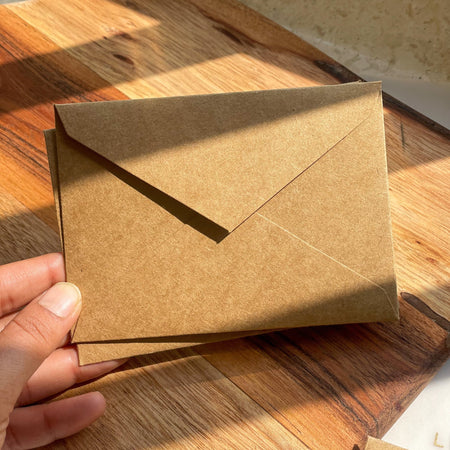 Paper Envelopes - Kraft - Set of 9 - LemonadeStationery