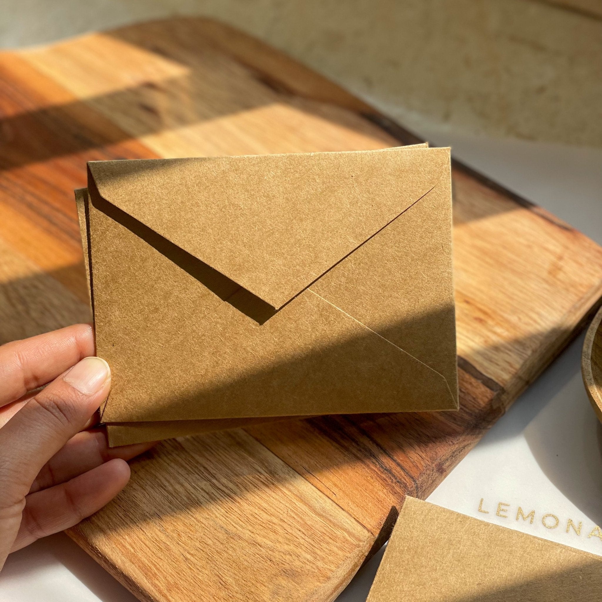 Paper Envelopes - Kraft - Set of 9 - LemonadeStationery