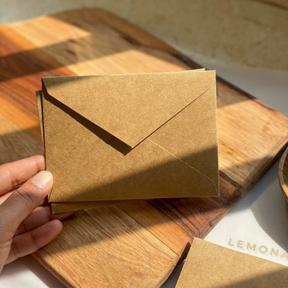 Paper Envelopes - Kraft - Set of 9 - LemonadeStationery