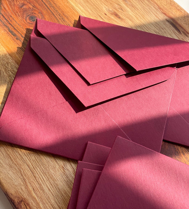 Paper Envelopes - Marsala - Set of 9 - LemonadeStationery