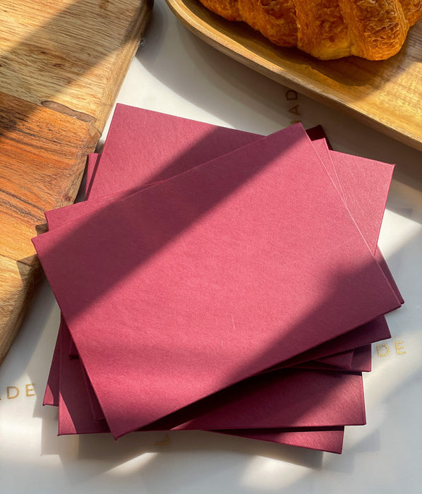 Paper Envelopes - Marsala - Set of 9 - LemonadeStationery