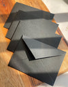 Paper Envelopes - Matte Black - Set of 9 - LemonadeStationery