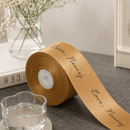 Personalised Satin Ribbon 38mm | Custom Printed Ribbon India - LemonadeStationery
