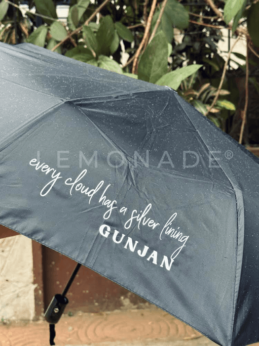 Personalized - 3 Fold Umbrella - Every Cloud Has A Silver Lining - LemonadeLuxe Gifting